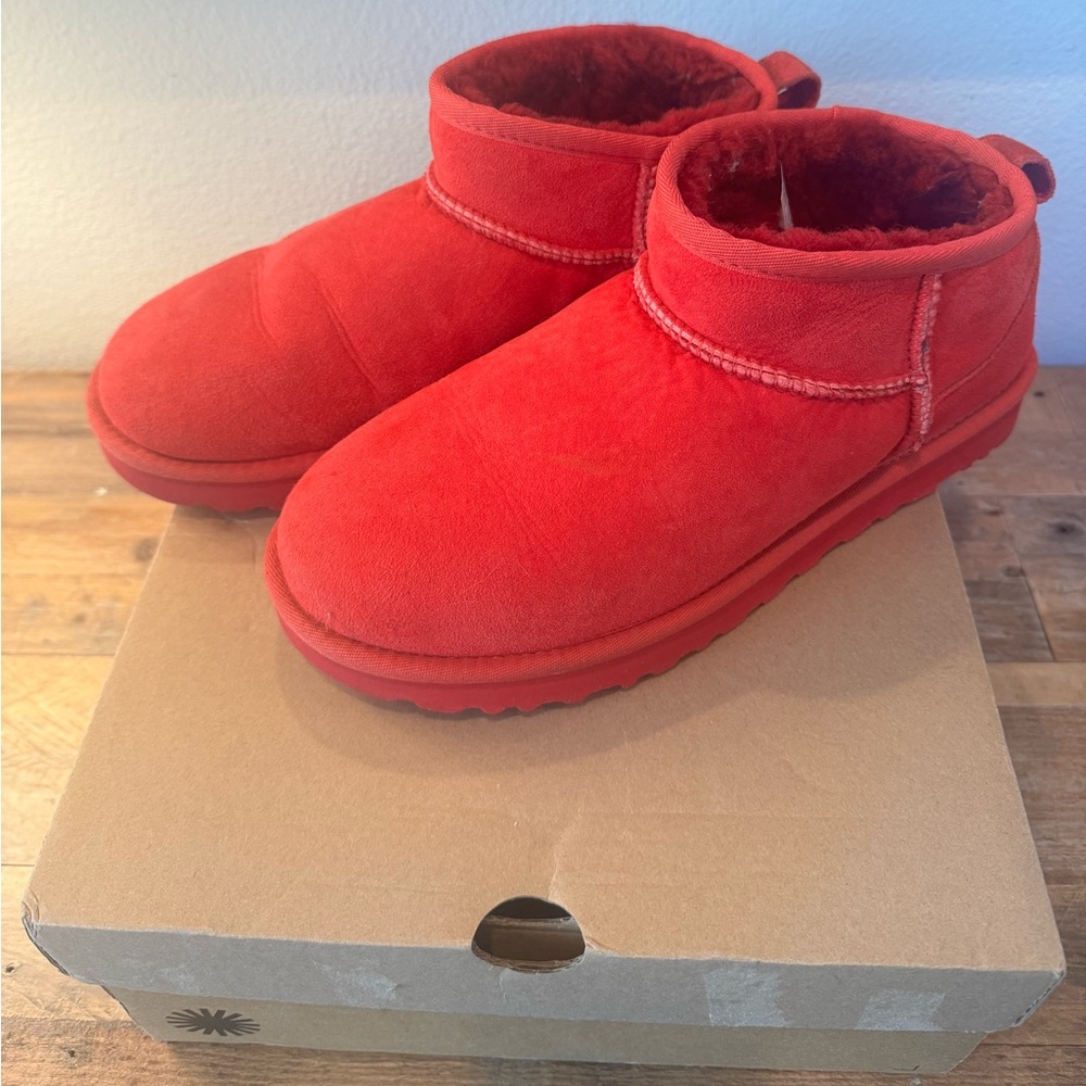 Cozy Red Adult Boots
